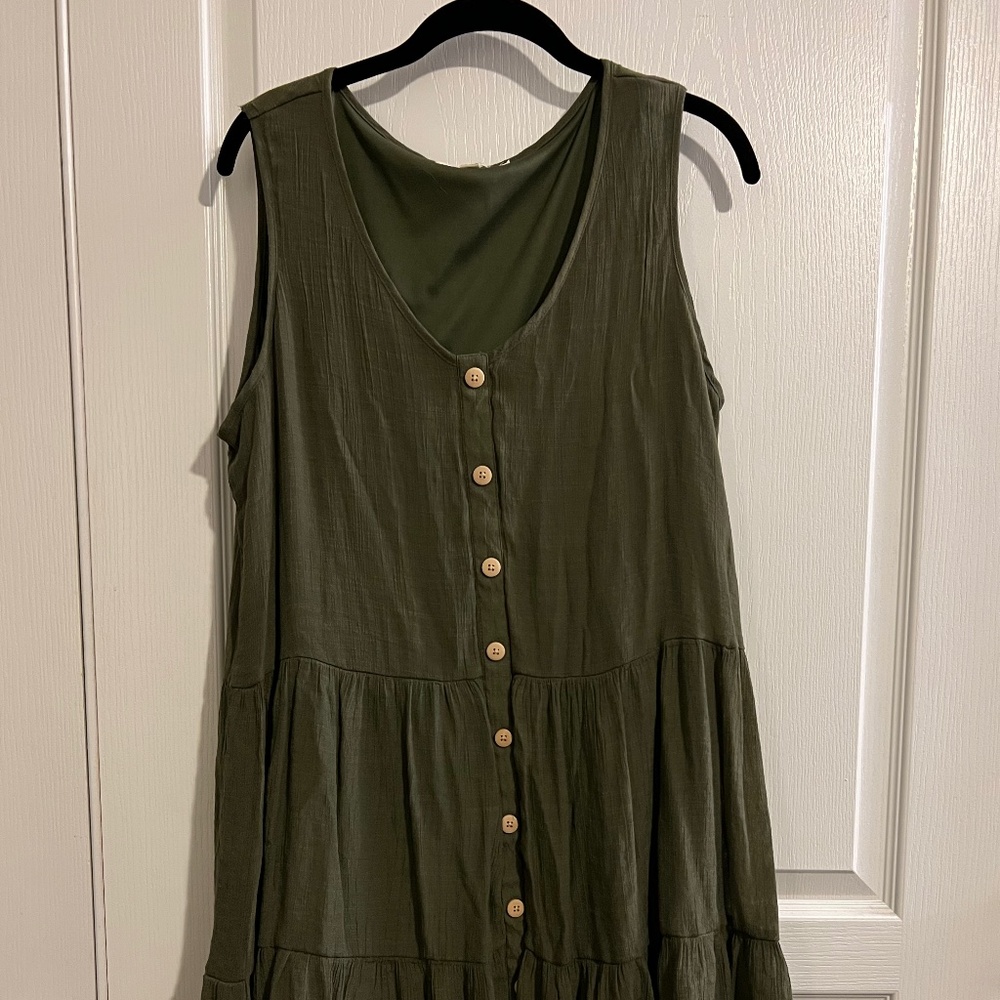 Indigo Rose Olive Green Dress